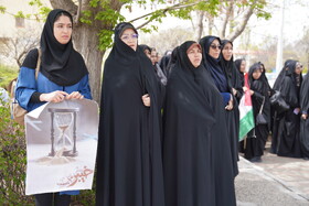 تجمع دانشگاهیان دانشگاه‌های استان اردبیل در محکومیت جنایات رژیم صهیونیستی و دفاع از مردم غزه