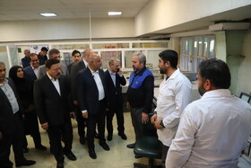احمد میدری وزیر تعاون، کار و رفاه اجتماعی در مرکز آموزشی فنی و حرفه ای مراغه