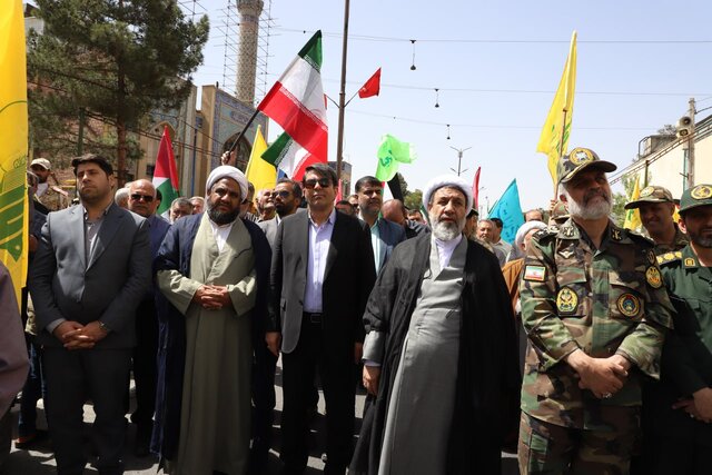 راهپیمایی مردم کرمان در حمایت از مردم مظلوم غزه برگزار شد