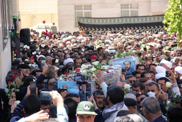 مراسم تشییع پیکر ۲ قاضی کهگیلویه و بویراحمدی در یاسوج برگزار شد