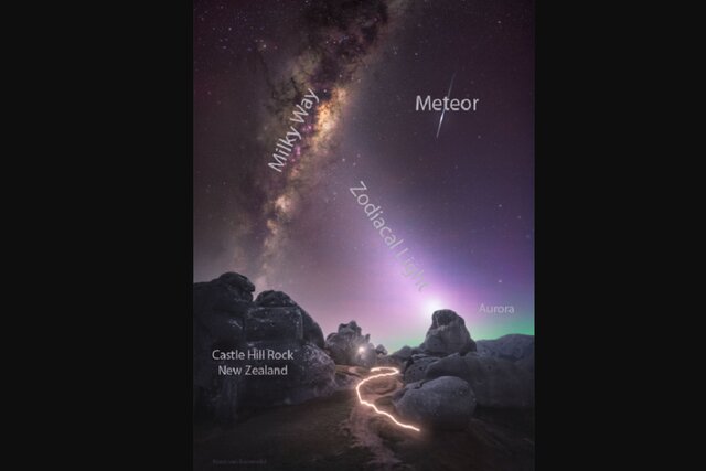 دورهمی راه شیری، شهابسنگ، صبح کاذب و شفق قطبی در دل آسمان دورهمی راه شیری، شهابسنگ، صبح کاذب و شفق قطبی در دل آسمان