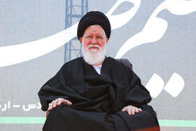 سید احمد علم‌الهدی، نماینده ولی فیقیه در استان خراسان رضوی در اجتماع بزرگ عزاداران در سالروز شهادت امام صادق (ع) - مشهد
