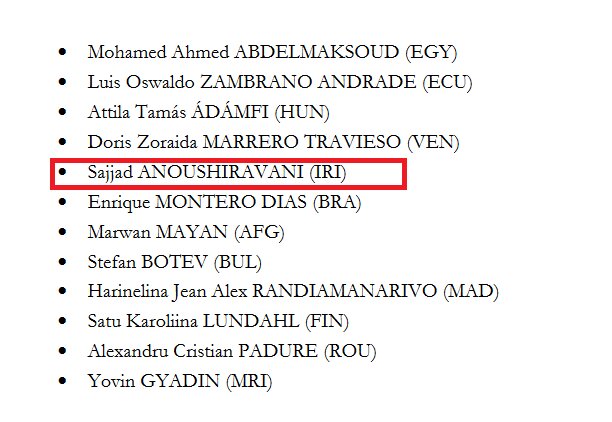 رقبای انوشیروانی و بهداد سلیمی در انتخابات فدراسیون جهانی وزنهبرداری