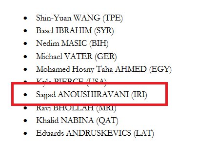 رقبای انوشیروانی و بهداد سلیمی در انتخابات فدراسیون جهانی وزنهبرداری