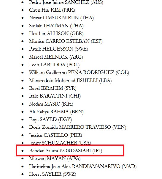 رقبای انوشیروانی و بهداد سلیمی در انتخابات فدراسیون جهانی وزنهبرداری