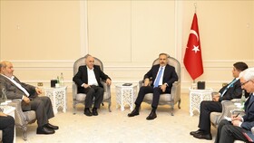 دیدار هیات حماس با وزیر خارجه ترکیه و بررسی آخرین تحولات غزه