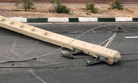 خسارت باد و باران به شبکه برق راسک