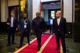 کنستانتینیو چیونگا، معاون اول رئیس جمهور زیمبابوه در حاشیه دیدار با محمدرضا عارف معاون اول رئیس جمهور