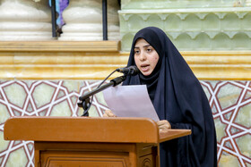 سخنرانی یک دانشجوی فلسطینی در جشن و اجتماع بزرگ دختران دانشجو با عنوان «عهد خواهرانه» - قم