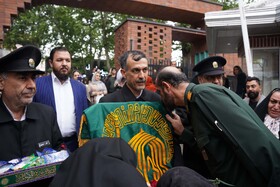 مراسم استقبال از پرچم متبرک حرم امام رضا در مرکز نگهداری ازمعلولین  جسمی و ذهنی زنده یاد نوشیروانی