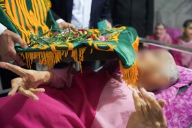 مراسم استقبال از پرچم متبرک امام رضا در مرکز نگهداری از معلولین جسمی و حرکتی زنده یاد نوشیروانی