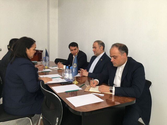 بررسی همکاری‌های دانشگاهی ایران و قزاقستان در دیدار سفیر کشورمان با رئیس دانشگاه شیمکنت