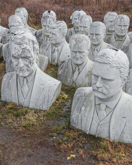 اینجا سرهای غولپیکر «روسای جمهور آمریکا» رها شدهاند