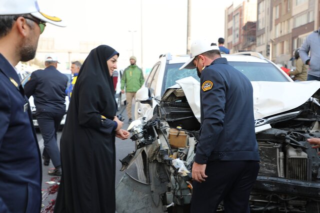 عکس تزئینی است تصادف زنجیرهای در دولت آباد