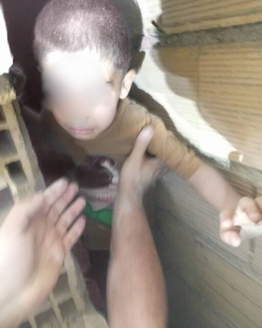 سقوط کودک ۵ ساله به درز انقطاع بین دو ساختمان در خیابان ابوذر