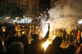 جشن خیابانی تبریزی‌ها پس از قهرمانی تراکتور در لیگ برتر فوتبال