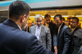 غلامحسین مظفری، استاندار خراسان رضوی در مراسم افتتاح ايستگاه قطار شهری «شهيد فكوری»