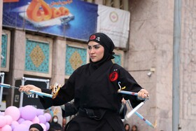 حضور و اجرای دختران نینجا در جشن شهردخت در همدان 