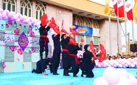 حضور و اجرای دختران نینجا در جشن شهردخت در همدان 
