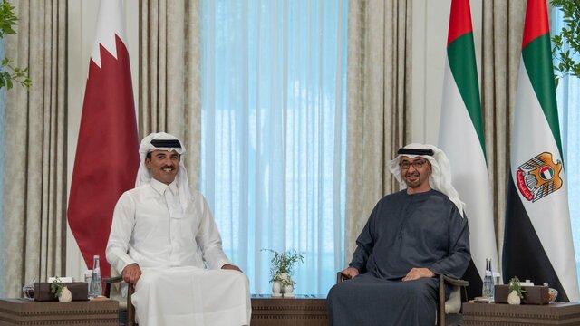 دیدار امیر قطر با رئیس امارات