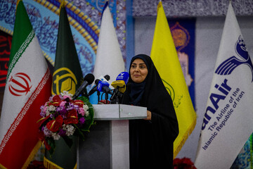 سخنرانی فرزانه صادق مالواجرد، وزیر راه و شهرسازی در مراسم بدرقه نخستین گروه از زائران حج ۱۴۰۴