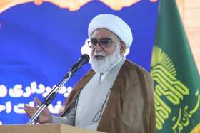 سخنرانی آیت الله احمد مروی، تولیت آستان قدس رضوی در آیین بهره‌برداری و آغاز عملیات ۲۰ پروژه بنیاد کرامت رضوی در کشور