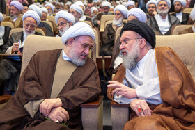 آیات سید احمد خاتمی و اراکی در همایش بین المللی یکصدمین سال بازتاسیس حوزه علمیه قم