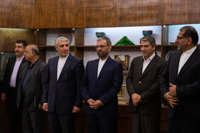 دیدار «دلیر جمعه» وزیر انرژی تاجیکستان با محمدرضا عارف، معاون اول رئیس جمهور