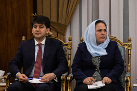 دیدار «دلیر جمعه» وزیر انرژی تاجیکستان با محمدرضا عارف، معاون اول رئیس جمهور
