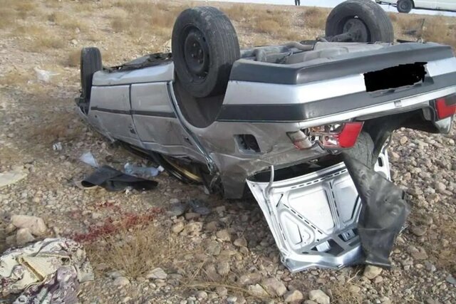 مرگ ۲ نفر براثر واژگونی خودرو در استان سمنان