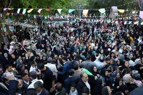 مراسم استقبال از خادمین و پرچم متبرک حرم مطهر حضرت امام رضا(ع) در اهر