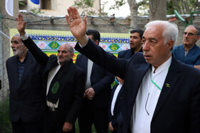 مراسم استقبال از خادمین و پرچم متبرک حرم مطهر حضرت امام رضا(ع) در اهر