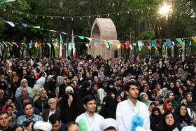 مراسم استقبال از خادمین و پرچم متبرک حرم مطهر حضرت امام رضا(ع) در اهر