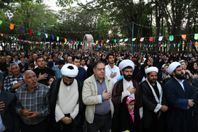 مراسم استقبال از خادمین و پرچم متبرک حرم مطهر حضرت امام رضا(ع) در اهر