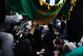 مراسم استقبال از خادمین و پرچم متبرک حرم مطهر حضرت امام رضا(ع) در اهر