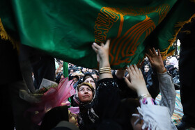 مراسم استقبال از خادمین و پرچم متبرک حرم مطهر حضرت امام رضا(ع) در اهر