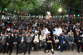 مراسم استقبال از خادمین و پرچم متبرک حرم مطهر حضرت امام رضا(ع) در اهر