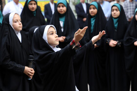 مراسم استقبال از خادمین و پرچم متبرک حرم مطهر حضرت امام رضا(ع) در اهر