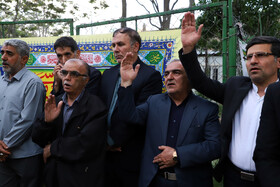 مراسم استقبال از خادمین و پرچم متبرک حرم مطهر حضرت امام رضا(ع) در اهر