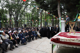 سخنرانی صادق احمدی فرماندار اهر در مراسم استقبال از خادمین و پرچم متبرک حرم مطهر حضرت امام رضا(ع) در اهر