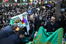 مراسم استقبال از خادمین و پرچم متبرک حرم مطهر حضرت امام رضا(ع) در اهر