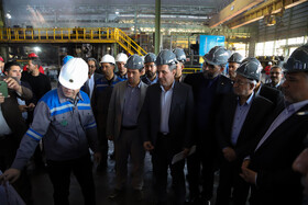 بازدید معاونین وزارت صنعت و معدن از صنایع فولاد اسفراین خراسان شمالی