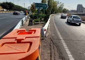 حذف گاردریل‌های فلزی در بزرگراه شهید چمران