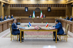 سید محمد اتابک، وزیر صمت در مراسم امضای ۴ سند همکاری میان ایران و ازبکستان 