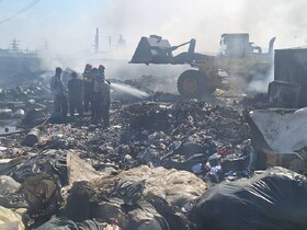 آتش‌سوزی گسترده در یک ملک شخصی در چهاردانگه