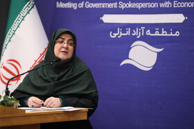 نشست فاطمه مهاجرانی، سخنگوی دولت با فعالین اقتصادی - منطقه آزاد انزلی