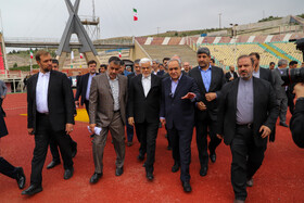 بازدید محمدرضا عارف، معاون اول رئیس‌جمهور از مجموعه ورزشی یادگار امام(ره) تبریز