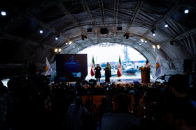 نشست خبری فاطمه، مهاجرانی سخنگوی دولت در مجتمع بندری کاسپین منطقه آزاد بندر انزلی