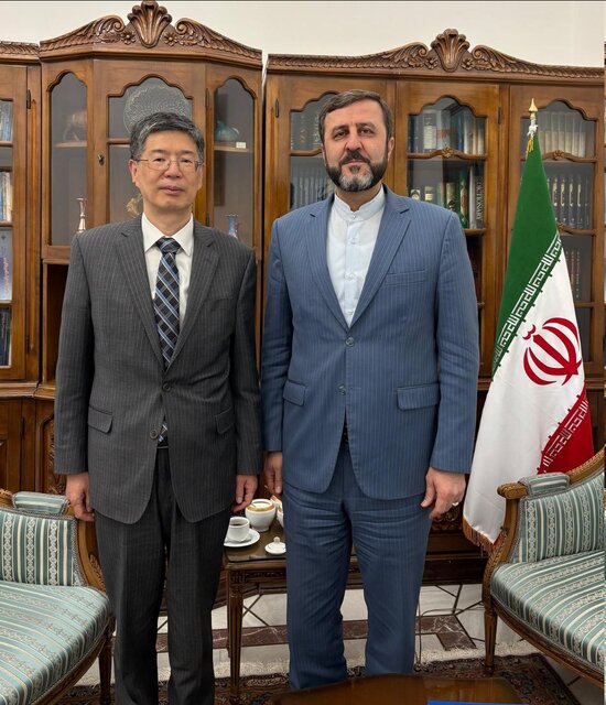 رایزنی غریب آبادی و سفیر چین در تهران در ارتباط با آخرین وضعیت