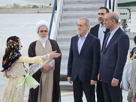 رئیس جمهوری وارد کرمانشاه شد